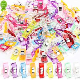 New 50PCS Multipurpose Sewing Clips Colourful Clips Plastic Craft Crocheting Knitting Safety Clips Assorted Colour Binding Clips Paper