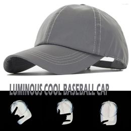 Ball Caps Luminous Baseball Cap Hat Reflective Adult Sun Fashion Dad Hats Vintage