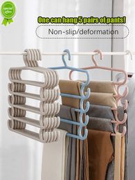 New Clothes Hangers Trousers Hangers Holders Closet Storage Organizers 5 Layers Pants Towel Scarfs Racks Storage Organization