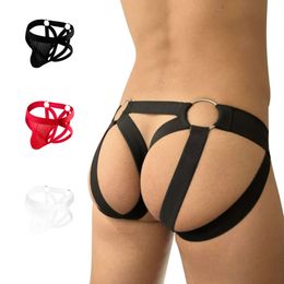 Sissy Men's Sexy Lingerie G-stringgay Bikini Crotchless Thong T Back Underwear Low Rse Protruding Porno Bag