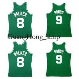 S GH Antoine Walker 2000-01 Celtices Basketball Jersey Bostons Ron Rondo 2007-08 Mitch and Ness Throwback Jerseys Green Size S-XXXL