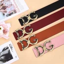 Designer Netizen New Women's Wide Belt Fashion Letter Buckle 7CM Cover Versatile Decoration with Dress Waist Straps