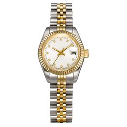 women dress watches full Stainless steel 26mm Sapphire ladies silver waterproof Luminous watch montres de luxe femme241g