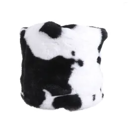 Berets Cow Print Beanie Christmas Decor Female Hats Woollen Woollen Baotou Lovely Cap Miss Fashion