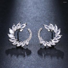 Stud Earrings Emmaya Arrival Noble Cubic Zircon Earring For Women&Girls Fashion Wedding Party Elegant Ornament Delicate Jewelry