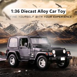 New Hot 1 36 Diecast Alloy Car Model Simulation SUV Jeep Off-Road Vehicle Pull Back Cars Model for Kids Children Boy Toy Car 2023