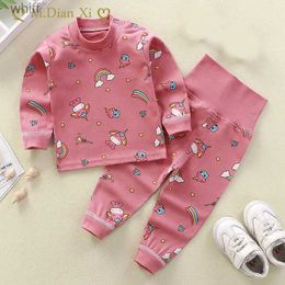 Towels Robes Childrens Underwear Pyjama Sets Unisex Baby Boy Pyjamas Suit Cotton Pjs Clothes Set Autumn Winter Soft Sleepwear Girls PajamasL231123