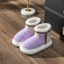 Slippers Brand Shoes for Women and Men Winter Platform Woolen Boots Cushion EVA Plush Slippers Indoor Warm Thick Fur Slides Ladies 231123