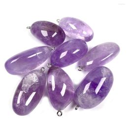 Pendant Necklaces Natural Stone Amethysts Irregular Crystal Pendants For Jewelry Making DIY Charm Necklace Accessories Size 20x40-25x45mm