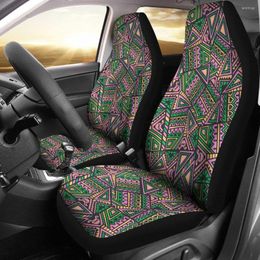 Car Seat Covers Ethnic Pink Print Pattern Cover Set 2 Pc Accessories Mats