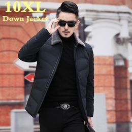 Men's Down Plus Size 10XL 9XL 8XL Winter Jacket Brand 90% White Duck Thicken Warm Male Business Casual Coats Clothing