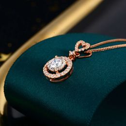 H F Original Natural Diamond 0.38ct Real Pure Gold 18k Heart Luxury Pendant For Necklace Jewelry Making 14k 9k Gold Custom