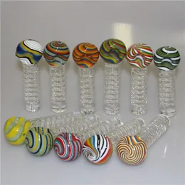 New Arrival Glass Tobacco Pipes Cute Coloured Bowl Spoon Pipe Mini Heady Colourful Hand Bubblers Pipe for Smoke