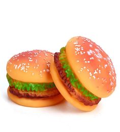 Simulation Hamburger Shaped Pet Dog Toys Funny Sound Squeak Chew Toy For Dogs Cats Training Playing Chewing Toy9891394