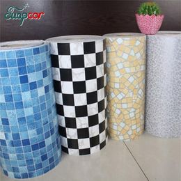 5M 10M New Bathroom Tiles Waterproof Wall Sticker Vinyl PVC Mosaic Self adhesive Anti Oil Stickers DIY Wallpapers Home Decor T200300J