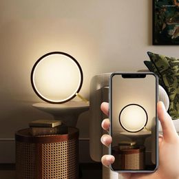 Table Lamps LED Simple Circular Ring Lamp Bedroom Bedside Living Room Restaurant El Decorative Dimmable Round Night Light