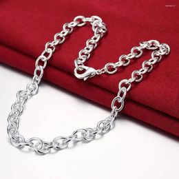 Chains Factory Direct 925 Sterling Silver Necklace For Woman Men Fashion Charm 18 Inches Chain Luxury Jewelry Party Wdding Gift