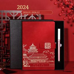 Agenda 2024 Planner Organiser Diary A5 Notebook For School Journal Calendar Sketchbook Stationery Notepad Daily Note Book Plan
