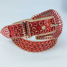 26% OFF Designer New Belt women's inlaid ribbon acrylic punk Colour diamond pearlescent paint three piece belt style hot girl