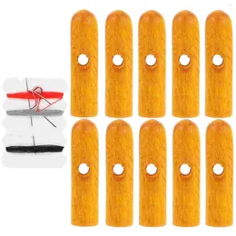 Umbrellas 10 Pcs Parts Folding Umbrella Tail Beads Foldable Wooden Bone Covers For Accessories