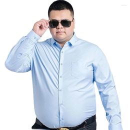 Men's Dress Shirts Oversized Shirt White Long Sleeve Plus-Sized Loose Business Large Size Overweight Clothing Man