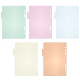 Pcs Divider Index Board Colourful Dividers Label Plastic Tab Tags Office Tabs Mini Binders Accessories