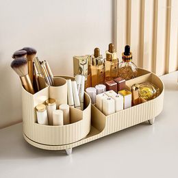 Storage Boxes Cosmetic Box 360° Rotating Makeup Brush Holder Organisers Portable Lipstick Eyeshadow Skincare