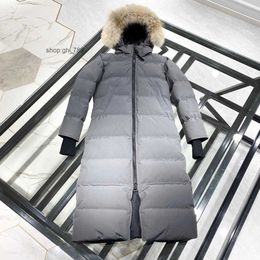 canda goose jackets Women's Down Parkas Woman Fur Puffer Coat Fashion Long Parkas Coats Winter Classic Pattern Down Jackets Designer Womens Puff 5R4P 2 AELS