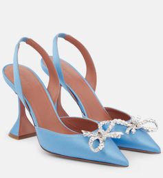 Perfect Brand Rosie slingback pumps Sandals Shoes For Women Strappy Design Covered Stiletto Sexy Summer Pointed Toe Party Wedding Bridal Footwear