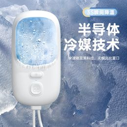Other Home Garden Handheld Semiconductor Refrigerator Fans Mini Pocket Ice Cream Applicator Leafless Outdoor Water Supply Introduction 230422