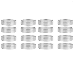 Bakeware Tools 16Pcs Stainless Steel Tart Ring Heat-Resistant Cake Mousse Round Double Rolled Metal Mold 10cm & 8cm