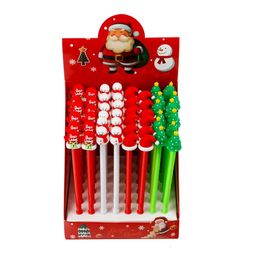 Gel Pens 12Pcs/Set Cute Christmas Gel Pen 0.3mm Black Ink Signature Pen Kawaii Christmas Tree Gloves Hat School Office Writing Stationery 231122