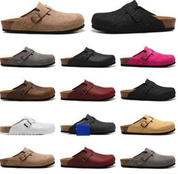 Boston Clogs Designer Sandals men women slide slippers Soft Footbed Clog Suede Leather Buckle Strap Shoes Unisex Woody Outdoor Indoor Running design 520