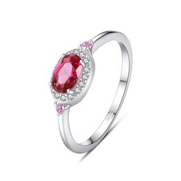 Retro Ruby Ring S925 Sterling Silver Micro Set Zircon Brand Ring European and American Hot Fashion Women High end Ring Jewelry Valentine's Day Mother's Day Gift spc