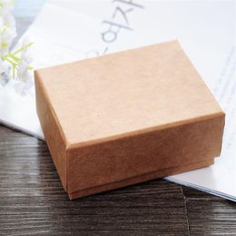 simple seven high quality muji necklace Jewellery box lovers ring case gift package kraft paper box middle292g