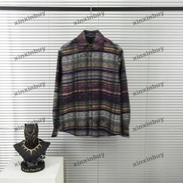 xinxinbuy Men designer Tee t shirt 23ss Colour plaid Letter jacquard short sleeve cotton women Black apricot blue red S-2XL