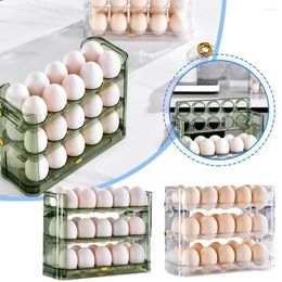 Storage Bottles Egg Box Refrigerator Organiser Food Containers Reversible Holder Dispenser Tray Fresh-keeping Kitchen C E7H8