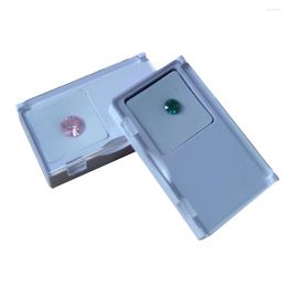 Jewellery Pouches Acrylic Gems Storage Box Gemstone Display Case Rhinestone Gift Packaging Diamond Stone Carrying Wholesale