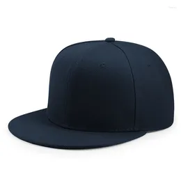 Ball Caps Drop Bill Snapback Cap Blank Adjustable Flat Plain Tone Baseball