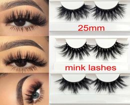 Whole long dramatic mink lashes 25mm real mink eyelashes 25MM 3D mink big eyelashes costom box4279013