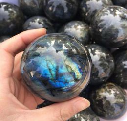 Natural labradorite Crystal polished Sphere Ball Healing crystal high quality T2001177987810