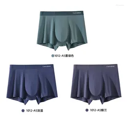 Underpants Three Pack CannaiKelv Men's Seamless Fit Underwear Modal Soft Ice Silk Comfortable Boxer Shorts