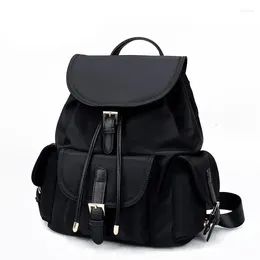 School Bags Casual Oxford Women Backpack Black Waterproof Nylon For Teenage Girls Fashion Travel Tote Mochila Q463