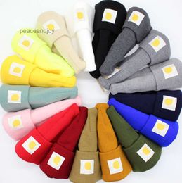 Men Winter Beanie Brand Warm Beanies European American Double-Layer Folded Knit Women Woollen Hat beanie cap