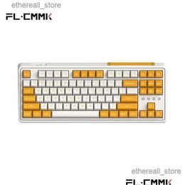 Keyboards Flesports Cmk87 Single-Mode-Three-Mode Fl-Key P 87-Key 2.4G Wireless Bluetooth Wired Mechanical Keyboard Pbt Keycap Drop Del Dhkie