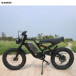 EU Stock Electric Bike 20" x 4.0 Electric Bike for Adults 1500W Brushless Motor 48V 18Ah Removable Battery 7-Speed Transmission