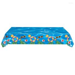 Table Cloth Summer Tablecloth Dustproof & Waterproof Patterned Design Party Cover For Birthday Swimming Pool Beach Decor