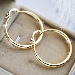 Hoop Earrings Fashion Women's Large Ring Gold-plated Luxury Wedding Jewelry Engagement For Women Anniversary Gift Wholesale