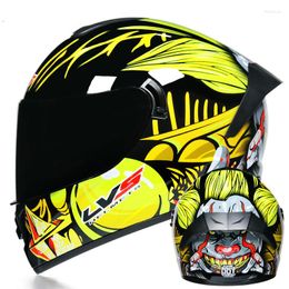 Motorcycle Helmets DOT Approved Safety Full Face Dual Lens Racing Helmet Strong Resistance Off Road 19