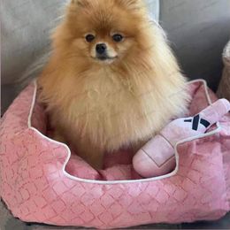 Kennels Pet Dog Bed Letter Print Dogs Beds Warm Cushion for Small Medium Large Dogs Sleeping Beds Cats House Kennel Mat Blanket Cat Puppy Plus Size Dog Baskets Sofa Mat